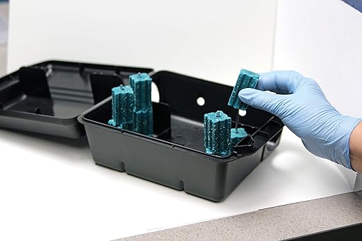 Tomcat Rodent Station Includes 1 Rodent Station with 4 Bait Securing Rods and 1 Security Key - Fits Rat or Mouse Sized Traps (Baits &amp Traps Sold Separately) - Use Indoors or Outdoors (Pack of 4)
