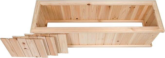 Shine Company Premium Cedar Raised Garden Bed Planter Box for Vegetables Flowers or Herbs 40 L x 12 D x 12 H