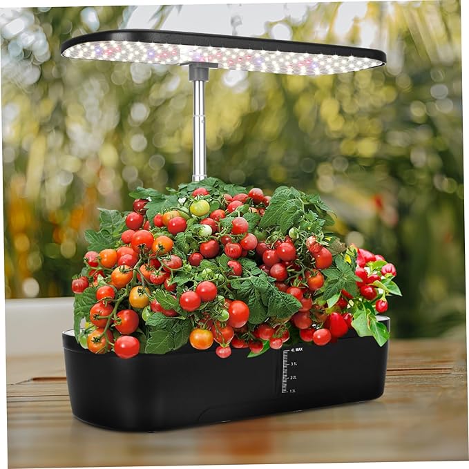 1Set Indoor Gardening System Hydroponic Plant Growing Kit with LED Grow Light Space Saving Design for Home Use for Efficient Plant Growth Compatible with US Plug
