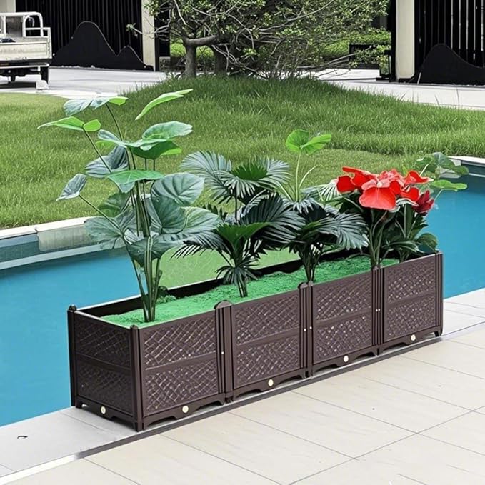 Outdoor Planting Box Planter Garden Boxes OutdoorRaised Garden Bed with Legs Flower Rack for Growing Flowers Vegetables Tomatoes and Herbs