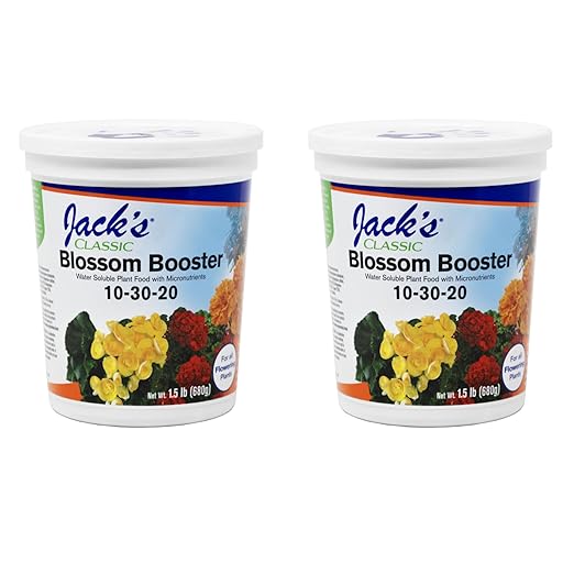 Jack's Classic 10-30-20 Blossom Booster Water-Soluble Fertilizer with Micronutrients for Increasing Color and Quantity of Blooms in Flowering Plants 1.5lbs 2 Pack