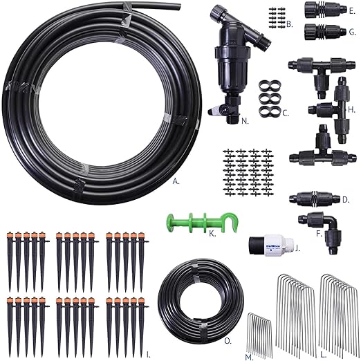 Dripworks Premium/Customized Rose &amp Shrub Irrigation Kit for Watering Roses &amp Shrubs - Waters Upto 30 Rose Plants | Agricultural Grade Components | Trusted Brand Since 1991