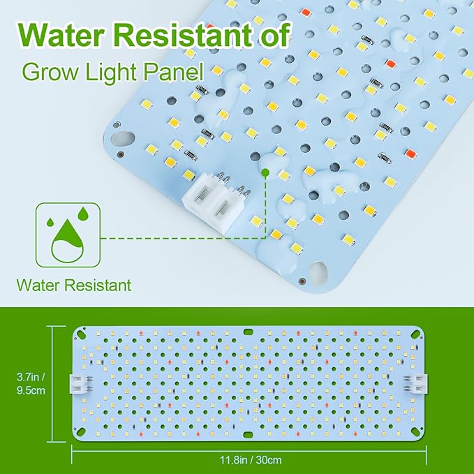 3Pack Panel Grow Lights for Indoor Plants Seed Starting Vegetables Pot Plants Bonsai with Timer Ultra-Thin Under Cabinet &amp Shelf Full Spectrum LED Plant Growing Lamps Multi-Panels Free Conne