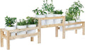 Greenes Fence Two-Tiers Nine Bucket Elevated Cedar Wood Garden Frame 125 in. x 16 in. x 30 in. - Made in USA with North American Cedar