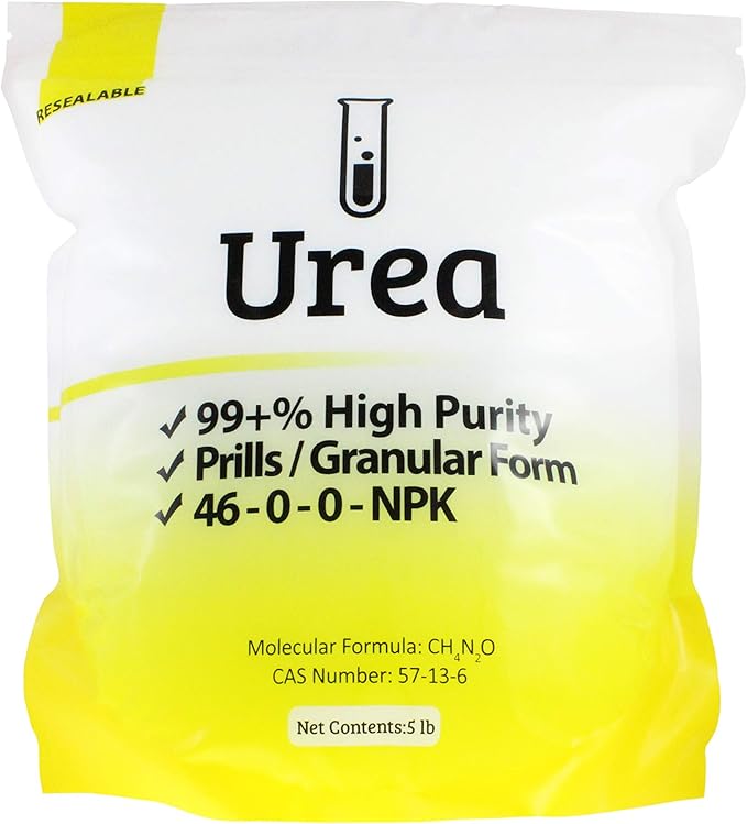 Prilled Urea - 10 lb (2 x 5 lb Bags) 46% Nitrogen 98.5% Purity Commercial Grade