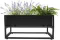 Standing Planter Box 14 Inch Outdoor/Indoor Metal Planter Box Elevated Garden Box Raised Garden Bed for Vegetable Flower Herb Fruit