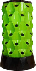 Hydroponics Tower Aeroponic Garden Tower Vertical Hydroponic Tower Garden Indoor Plant Water Cycle Garden Growing Sys-tem for Vegetables Herbs StrawberriesGreen-48holes