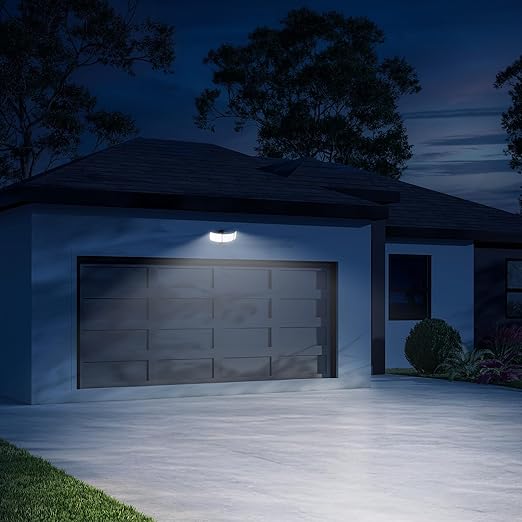 Feit Electric 10.5in Triple-Head Security Flood Light 5000 Lumens Adjustable White 2700K–6500K Microwave Motion Sensor Dusk-to-Dawn Photocell Lumen Select S10.5TFL/5CCT/MM/BZ