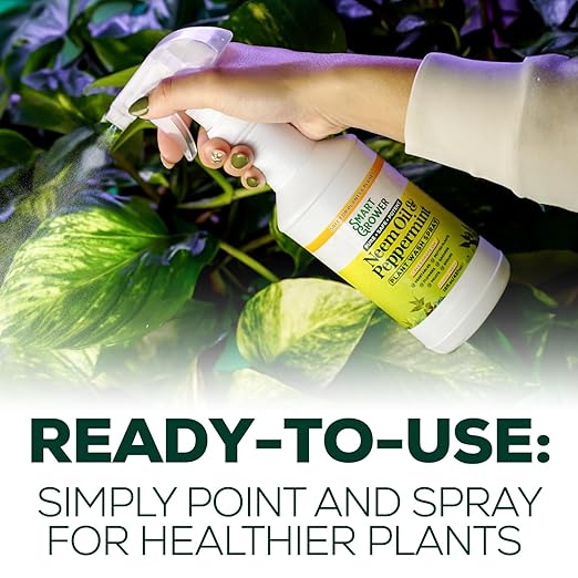 Neem Oil Spray for Plants with Peppermint Oil Natural Plant Wash Made for Indoor and Outdoor Plants Smart Grower 128oz Gallon Refill Ready to Use Spray