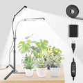 Grow Lights for Indoor Plants Full Spectrum LED Tabletop Plant Lights for Indoor Growing Dual-Head Gooseneck Plant Lamp with 5 Dimmable &amp Auto On/Off 4/8/12/18H Timer Height Adjustable 9.8-25''
