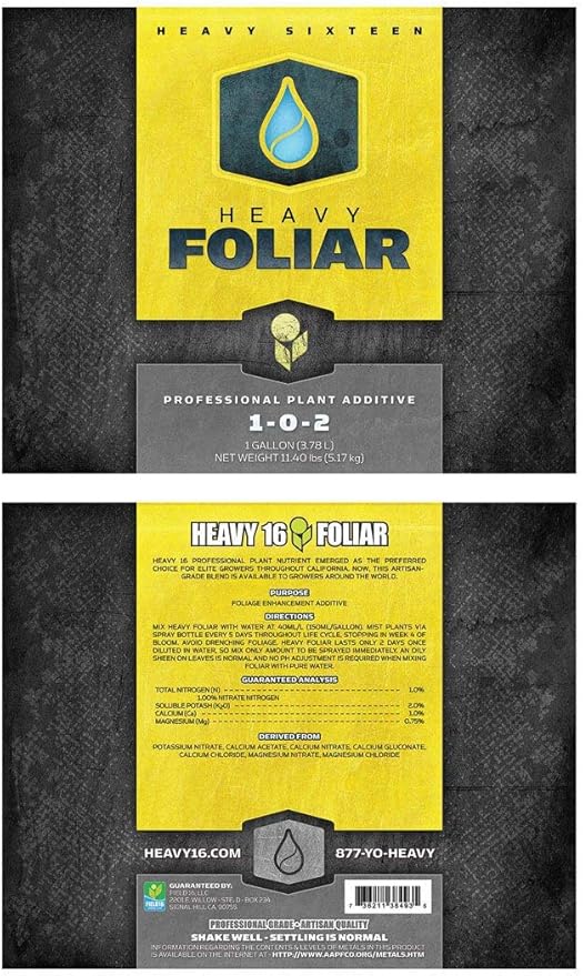 1 Liter - Foliar Spray NPK 1-0-2 Heavy 16 FS1L