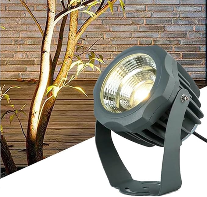 Tree Spotlights - IP65 LED Waterproof Spotlight Low Voltage DC12/24V Courtyard Lawn Landscape Lights Outdoor Rotation COB Floodlight for Plazas Parks and Villas(Green30W-DC12V)