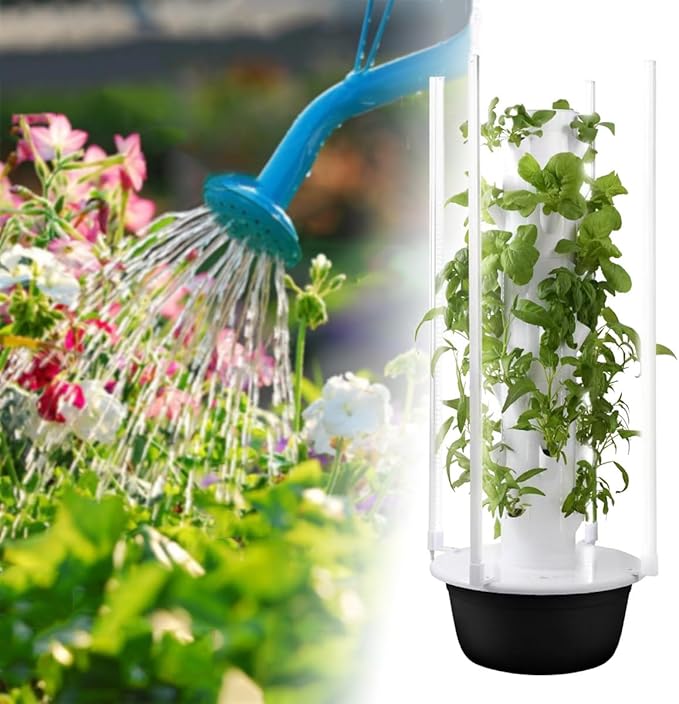 Hydroponics Growing System Tower Garden Hydroponics Growing System Vertical Planter Tower LED Grow Light 20 28 36 Holes 5 7 9 Layers for Herbs Fruits and Vegetables 7楼