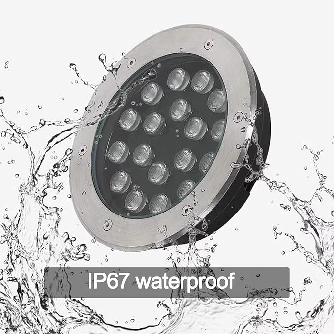LED Outdoor Ground Spotlights DC 24V Ultra-Thin Waterproof Landscape Lights IP67 Recessed Wall Washers