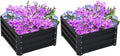 2 Piece Galvanized Raised Garden Bed 2' x 2' x 1' Metal Planter Box for Growing Vegetables Flowers Herbs Succulents Gray