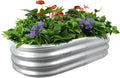 4x2x1ft Galvanized Raised Garden Bed Outdoor 12 Tall Metal Raised Beds for Gardening Planter Boxes for Plants Vegetables Flowers Herbs &amp Tomato Bottomless Elevated Garden Beds Kit Silver