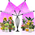 MEGHALI Four Head Grow Lights with Timing Dimming Function LED Clip Plant Light Indoor Grow Lamp for Vegetable Succulent Herb Seedlings Garden