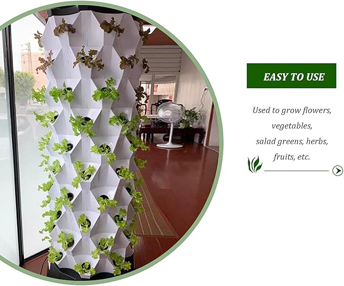 Hydroponics Growing Vertical Tower Aeroponics Tower Grow Automated Aeroponics Indoor Tower Hydroponic Equipment for Fresh Fruits Vegetables170cm