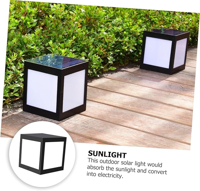 1Pc Solar Wall Light Durable Outdoor Landscape Lighting Easy Installation Solar Energy LED Light for Garden Patio Black