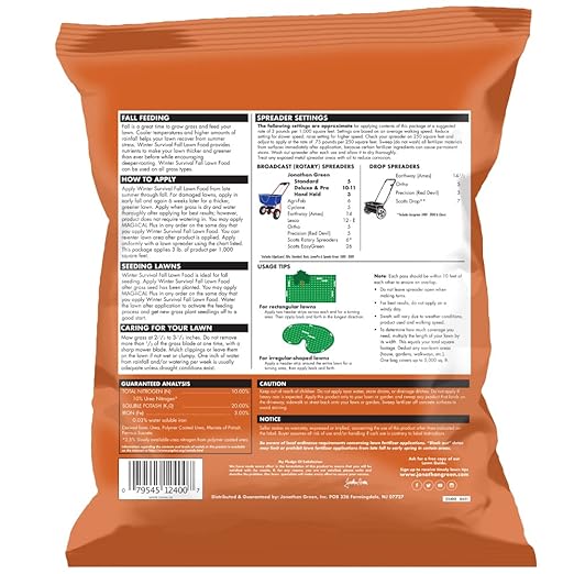 Jonathan Green (12400) Winter Survival Fall Lawn Food - 10-0-20 Fall Lawn Fertilizer (5000 Sq. Ft.)