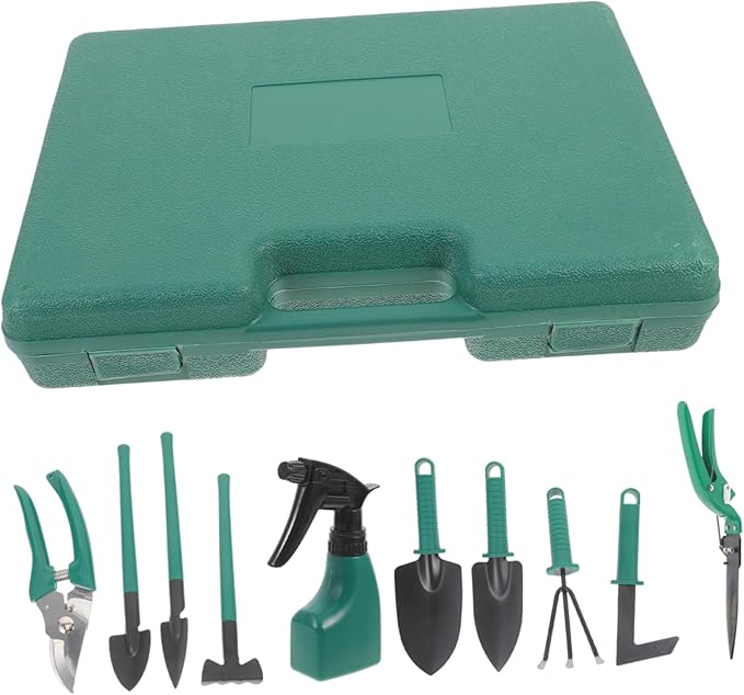 VICASKY 1Set Gardening Tool Kit Set Ergonomic Garden Tools with Storage Case Durable and Resistant for Planting Transplanting and Soil Loosening Portable and Lightweight