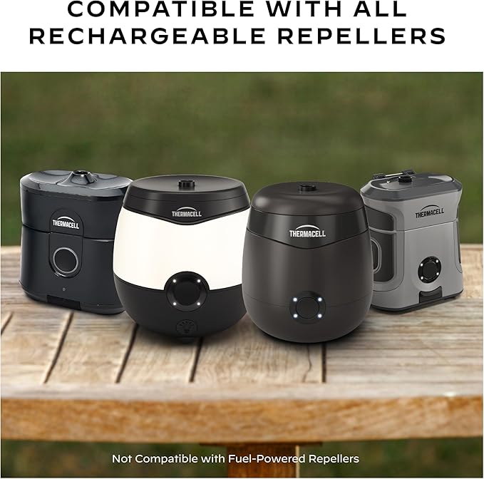 Thermacell Rechargeable Mosquito Repeller Refills Advanced Repellent Formula Provides 20 Foot Protection Zone Compatible with Thermacell E-Series &amp Radius Only No DEET Spray or Flame