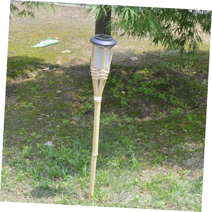 TEHAUX 2Pcs Solar Torch Lights for Outdoor Garden Warm Light Landscape Pathway Solar Spike Spotlights for Courtyard and Park Lighting