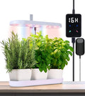 Grow Lights for Indoor Plants 20W Full Spectrum LED Grow Lamp for Indoor Garden with Intelligent Controller Height Adjustable Ideal for Home Desk Plant Lighting (White ABS Base)