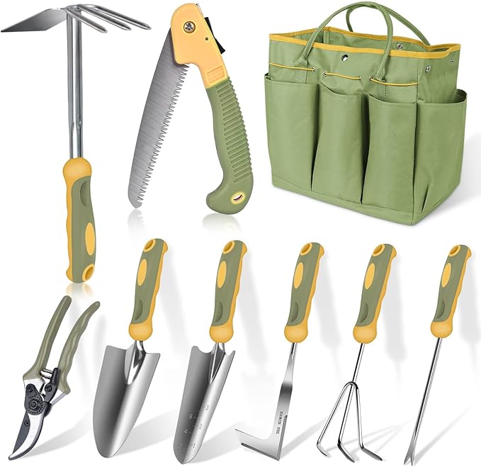 2 Garden Tool SetGreen 10 Piece Garden Tools Green 9 Piece Gardening Tools