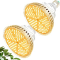 MILYN 2 Pack 100W Led Grow Light Bulb Pure Warm Full Spectrum Grow Lights for Indoor Plants E26 Grow Bulb for House Garden Hydroponics Succulent Seed Starting Growing Flower| 150LEDs Lamp