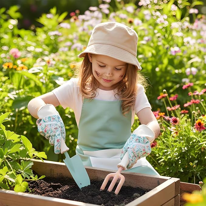 Colorful 9pcs Garden Tools Set with Lightweight Design for Backyard or Classroom Projects Colorful ' S Gardening Set