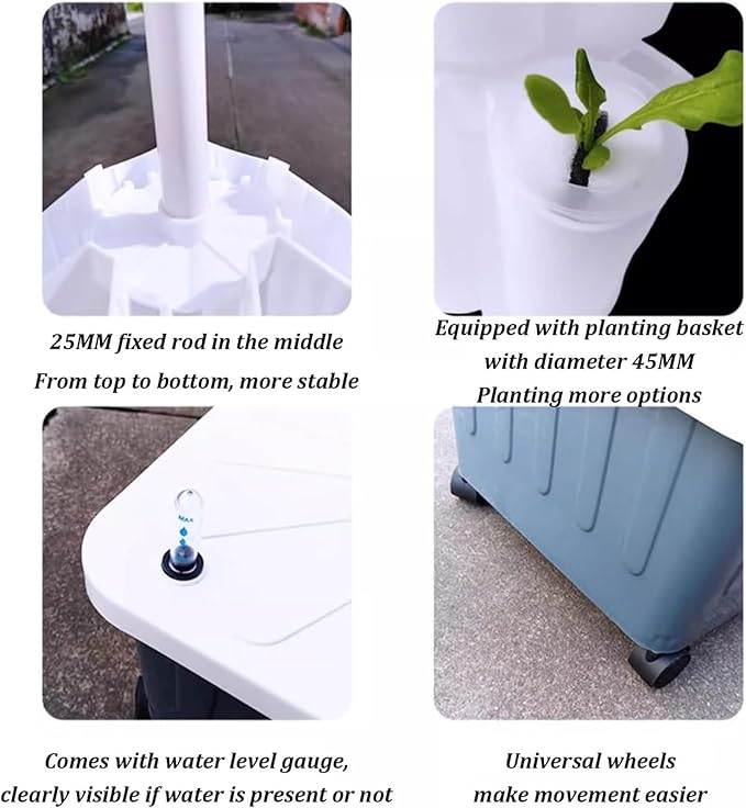 Hydroponics Growing Systems Kit Vegetables hydroponic Grow kitwith Hydrating Pump Adapter(10th Floor)