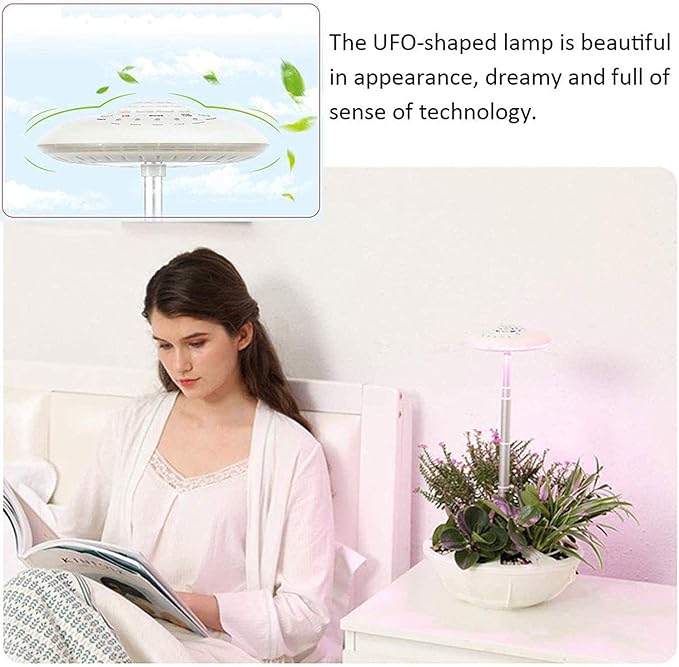 Hydroponic Growing Systems Height Adjustable Indoor Herb Garden Kit with Lamp Hydroponic Self-Watering Automatic Germination Kit for Herbs &amp Vegetables (Pink)