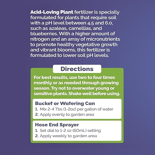 Bloom City's Acid-Loving Plant Fertilizer Soil Acidifier for All Acid Loving Plants Quart (32 oz)