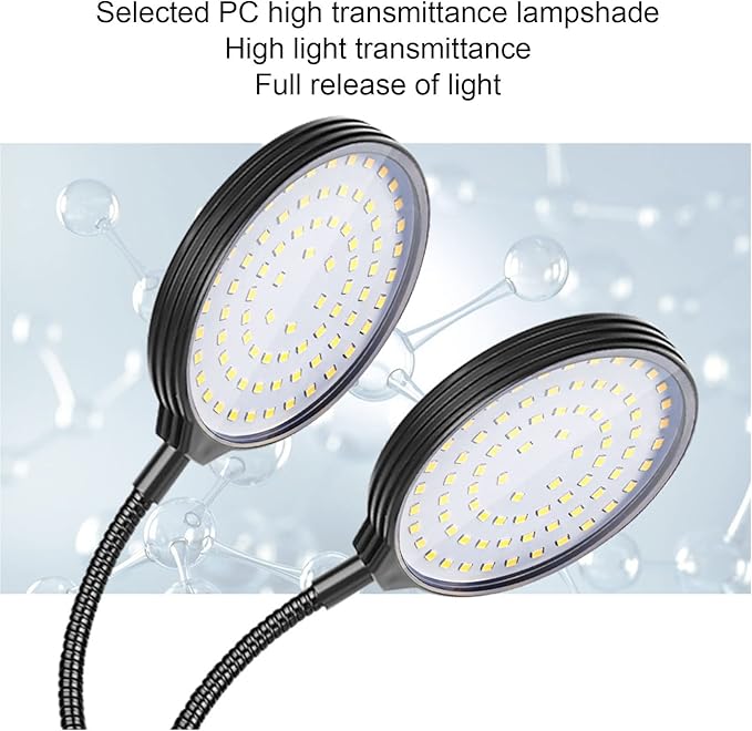 30W LED Grow Light Dual Heads USB Power Supply Sunlike Full Spectrum LED Plant Grow Lights with Clip