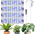 DOMMIA Grow Lights 40W Linkable Grow Lights for Indoor Plants Full Spectrum 6/12/16h Timer Dimmable Ultra-Thin Plant Lights for Indoor Growing Bluish White 1-Set