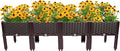 Raised Garden Bed with Legs Planters Raised Garden Beds Outdoor with Drain Outlet Elevated Rectangular Garden Box for Vegetables Flowers Herbs