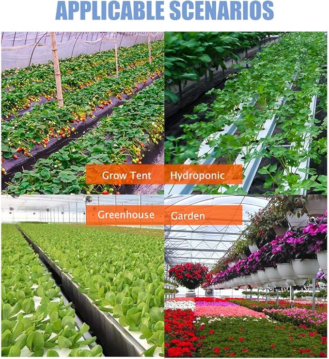 4 Pack 1000W Adaptable LED Grow Lamps-240 LEDs with E27/E26 Base Sunlight-Infused Full Spectrum 4 Rotatable Panels AC 100-277V Suitable for Indoor Plant Shelves Commercial Greenhouses Hydroponic Trays