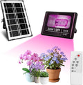 200W Solar Grow Lights Rechargeable Grow Light Full Spectrum Plant Light for Indoor Outdoor Plants with Timer Solar Plant Lights with Remote Control and USB ChargingBlack