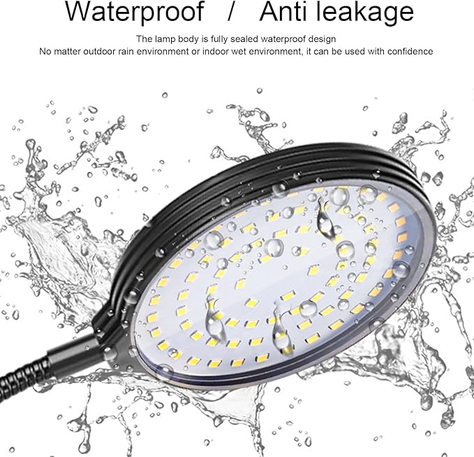 LED 45W Plant Grow Lamp with 3 Adjustable Heads USB Powered - Flexible 360° Bend Waterproof Design for Indoor Plants and Succulents