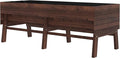 BlueWish Cedar Raised Garden Bed 28.5 H Planter Boxes Outdoor with Detachable Black Liner Drainage Holes Raised Beds for Gardening Vegetable Flower Rustic