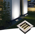 12W Warm White LED Square Buried Lights - IP66 Waterproof Landscape Spotlights for Driveway Garden Pathway Patio &amp Deck - Energy Efficient Outdoor In-Ground Lamps (AC85-265V)