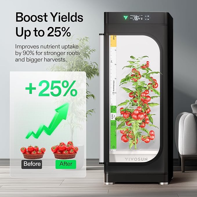VIVOSUN VGrow DWC Hydroponics System Kit Only for VGrow Smart Grow Box Not Compatible with E42A/E42A+/A22/A10Not Used in Grow Tent 4-Gallon with Air Stones &amp Rapid Rooters