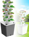 3/4/5/6 Floors - Hydroponics Tower Garden Hydroponic Growing System Plant Hydroponics Tower - W/Hydrating Timer for Herbs Fruits VegetablesWhite-15Hole//1pc