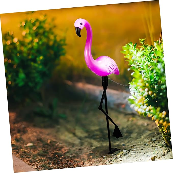 ARTIBETTER Solar Flamingo Pattern Led Garden Light Ground Spotlight Outdoor Decorative Pathway Lights