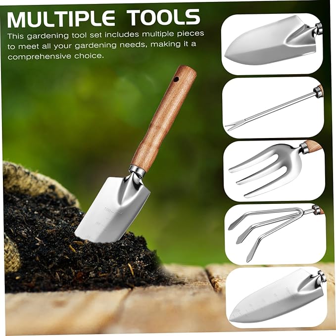 1Set Garden Tools Kit Set with Stylish Design Lightweight Comfortable Hand Tools for Gardening for Men and Women Includes Various Shovels for Every Need