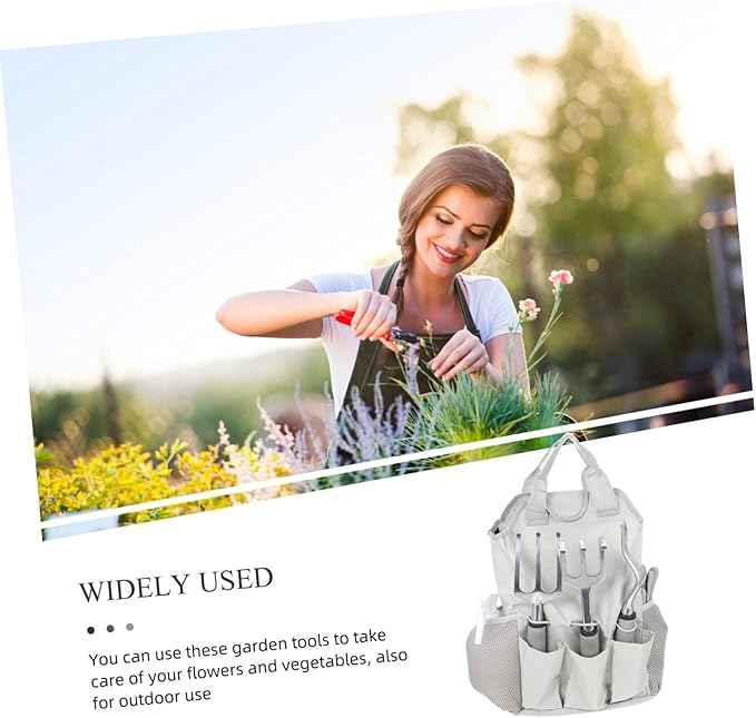 UPKOCH Garden Tool Set Aluminum Alloy Gardening Tools Plant Kit Pouch for Outdoor Use
