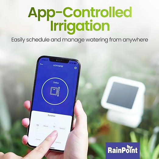 BALDR Automatic Solar Plant Watering System - WiFi Solar Drip System &amp App-Controlled Water Pump with Timer - Indoor Solar Power Irrigation System Smart Scheduling for House Plants While You are A