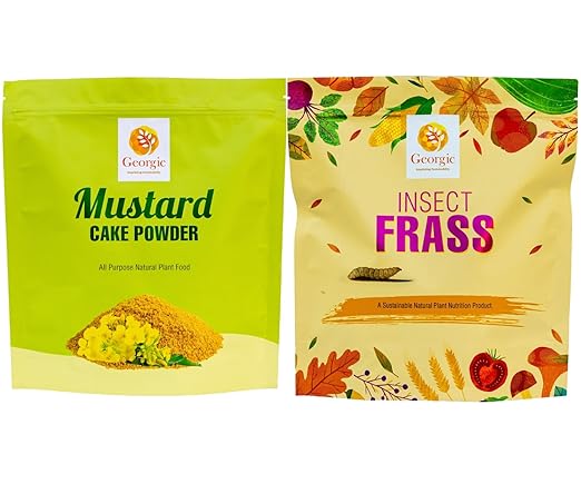 Natural Mustard Oil Cake Powder As Fertilizer for All-Purpose Fertilizer Concentrate for Flower Vegetable Herb Fruit Tree (Mustard + Insect)