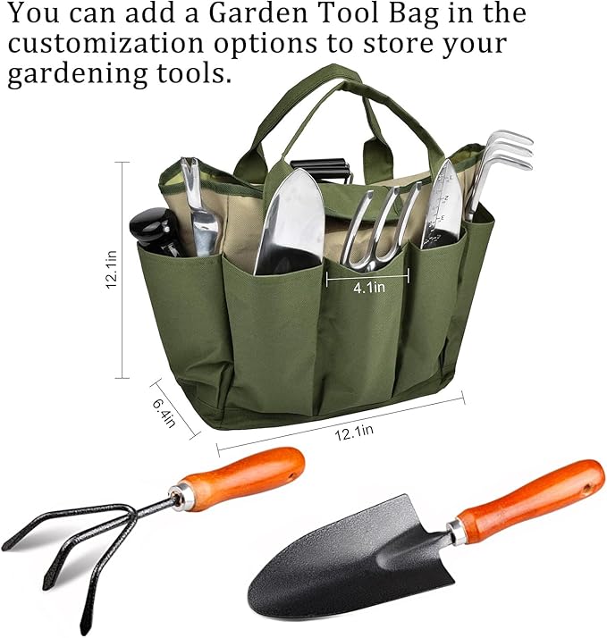 Personalized Custom Garden Shovel Trowel Tools Set-2PCS with Engraved Wood Handle Heavy Duty Gardening Hand Tool with Hanging Hole Digging Shovel Hand Tool Kit for Planting i dig You Shovels